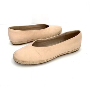 Eileen Fisher Flats Tour Nubuck Espadrille in Barley Size 6 Neutral Color